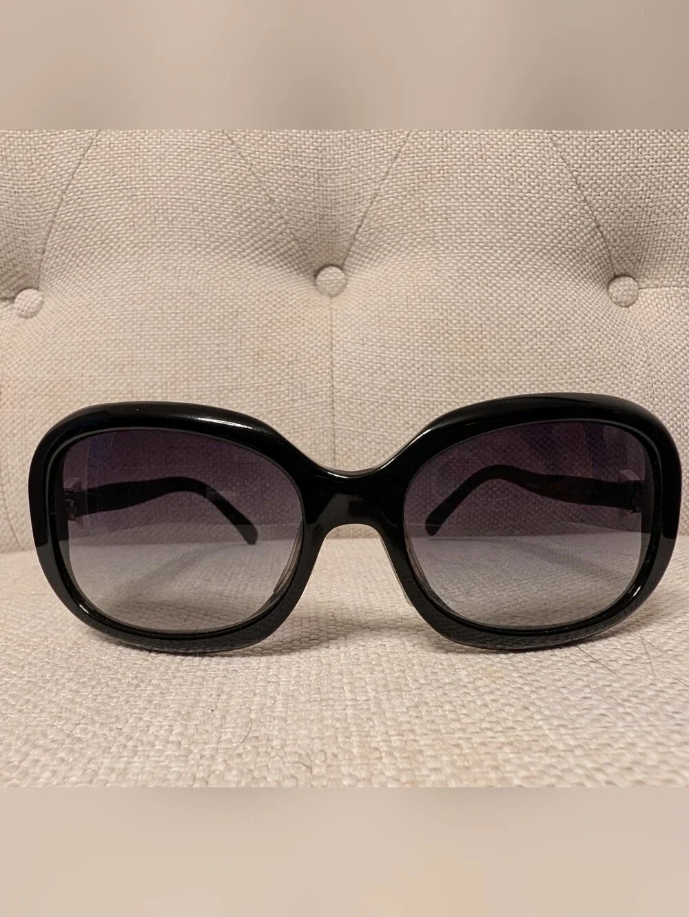 CHANEL 5170 Black Sunglasses With White Bow Accents On Arms
